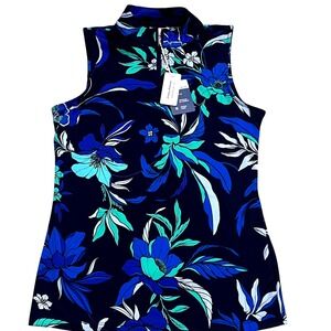 Tommy‎ Bahama Everyday Active Sleeveless Floral Print Golf Polo Shirt